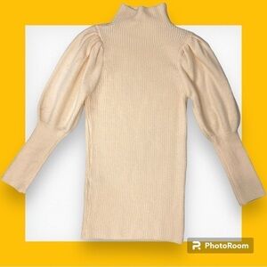 Shein Cream Mock Neck Sweater Small